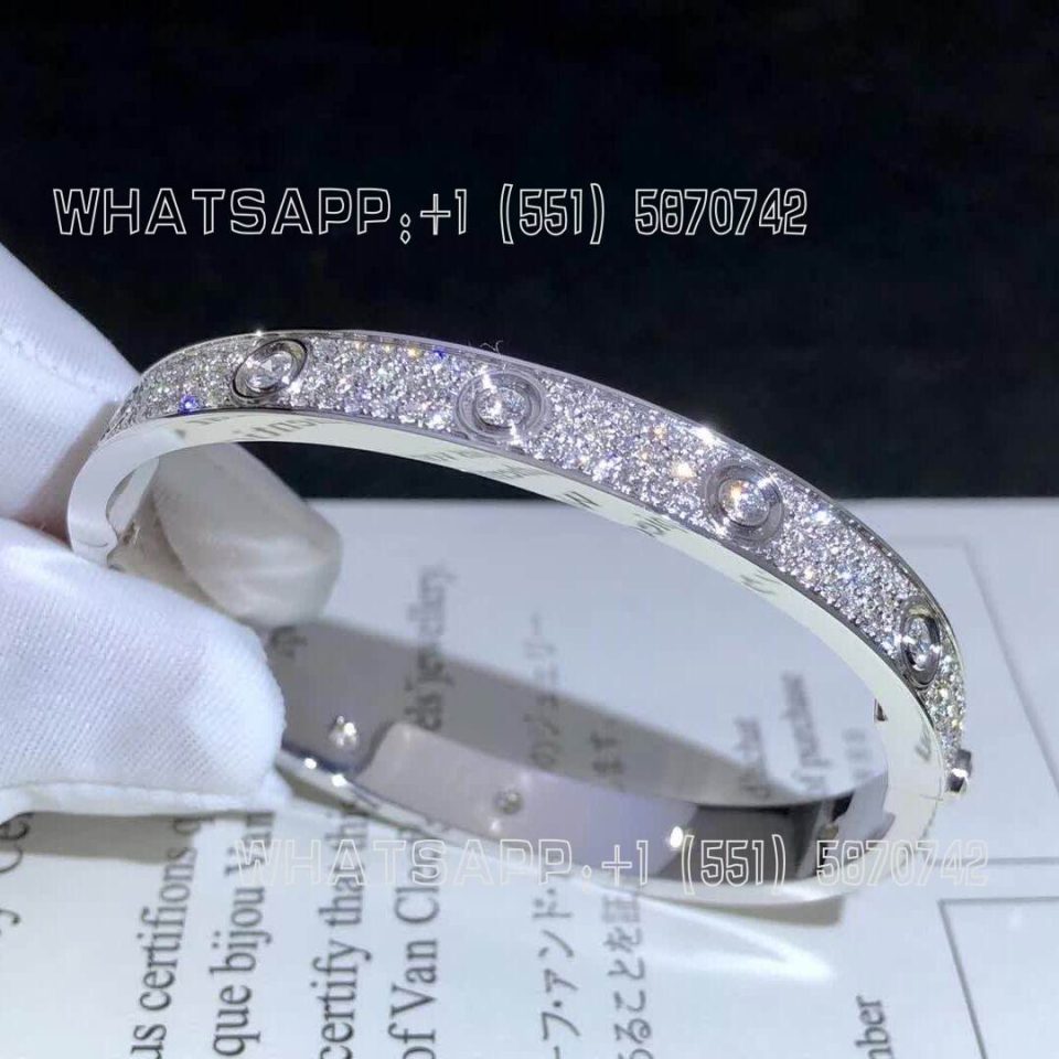 Custom Jewelry Cartier De Love Bracelet 18K White Gold N6033602