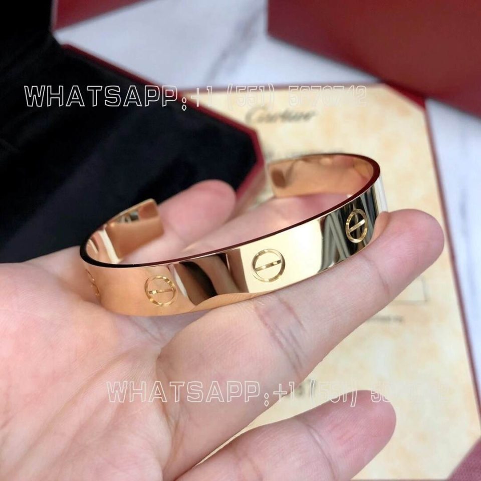 Custom Jewelry Cartier De Love Bracelet Open bracelet 18K Yellow Gold B6064617 - Width 9mm