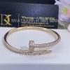 Custom Jewelry Cartier Juste un Clou Bracelet 18K Rose Gold and Diamonds N6702117