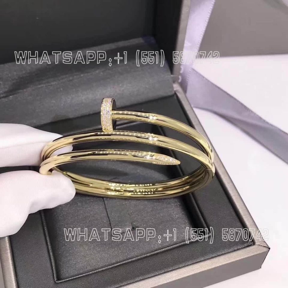 Custom Jewelry Cartier Juste Un Clou Bracelet 18K Yellow Gold and Diamonds