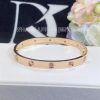 Custom Jewelry Cartier Love Bracelet in 18K Rose Gold 10 Amethysts
