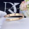 Custom Jewelry Cartier Love Bracelet in 18K Rose Gold 10 Amethysts