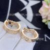 Custom Jewelry Cartier Love Earrings 2 Diamonds and 18K Rose Gold B8301218