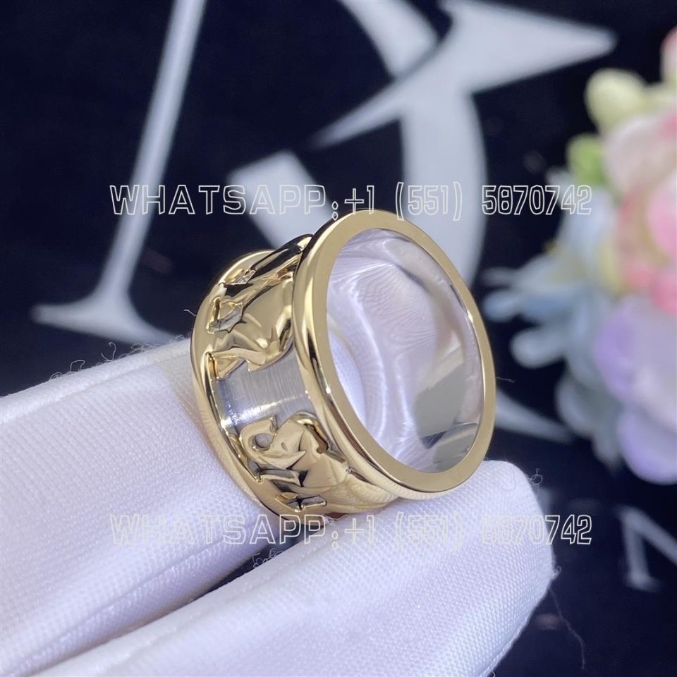 Custom Jewelry Cartier Two Color Gold Elephant Band Ring