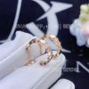 Custom Jewelry Chaumet Paris Bee My Love Hoop Earrings Rose Gold and Diamonds 084809