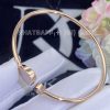 Custom Jewelry Chopard Happy Hearts Bangle, Ethical Rose Gold, Diamond and Mother-of-Pearl @857482-5300