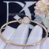 Custom Jewelry Chopard Happy Hearts Bangle, Ethical Rose Gold, Diamond and Mother-of-Pearl @857482-5300