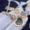 Custom Jewelry Chopard Happy Hearts Earrings, Ethical Rose Gold, Diamonds and Onyx 837482-5210