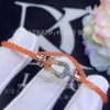 Custom Jewelry Fred Force 10 Bracelet 18k Pink Gold and Colored Stones Medium Model Orange Cable 0B0156-6B0349