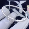 Custom Jewelry Messika Move Uno Pavé Flex Bangle White Gold For Her Diamond Bracelet 11134-WG