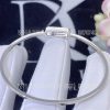 Custom Jewelry Messika Move Uno Pavé Flex Bangle White Gold For Her Diamond Bracelet 11134-WG