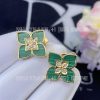 Custom Jewelry Roberto Coin Venetian Princess Earrings with Diamonds and Malachite ADV777EA3192 width 20mm