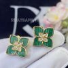 Custom Jewelry Roberto Coin Venetian Princess Earrings with Diamonds and Malachite ADV777EA3192 width 20mm