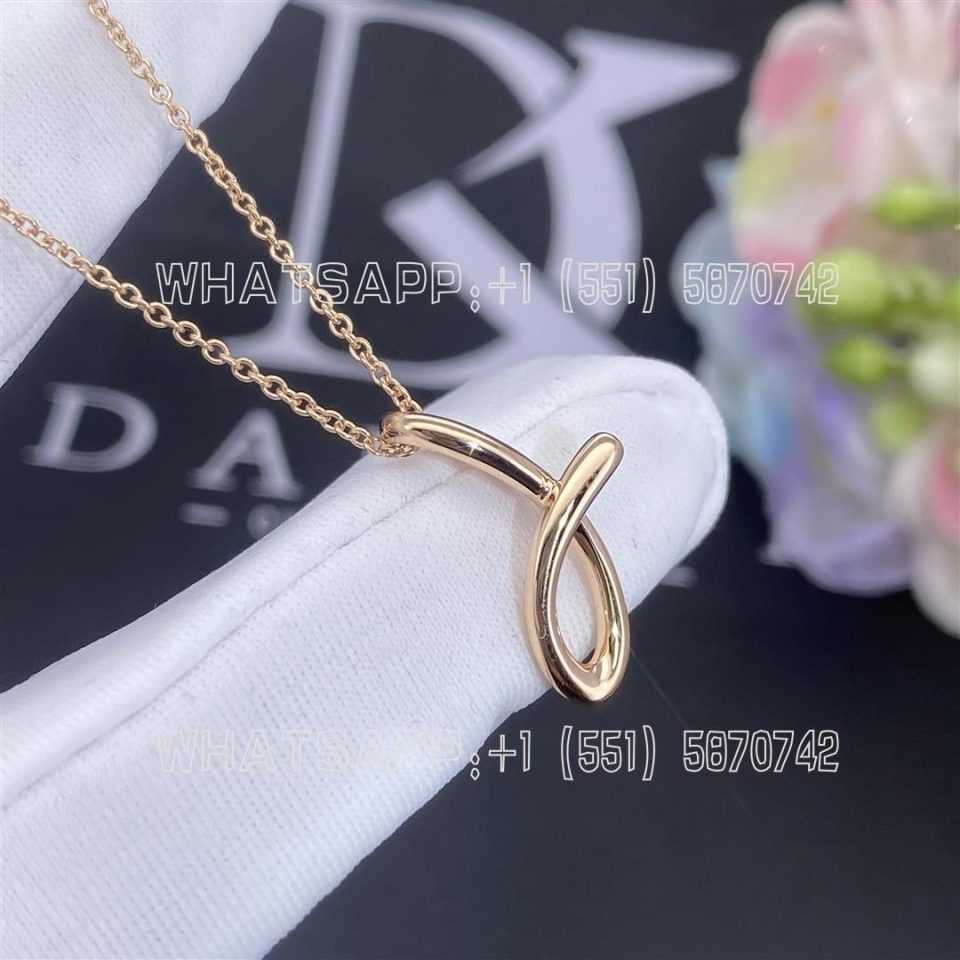 Custom Jewelry Tiffany Elsa Peretti® letter "J" pendant rose gold, small 60020534