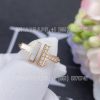 Custom Jewelry Tiffany T Wire Ring in Rose Gold with Diamonds and Mother-of-pearl 64027913