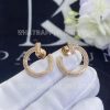 Custom Jewelry Tiffany Tiffany T T1 Open Hoop Earrings in 18k Rose Gold with Diamonds 68408105