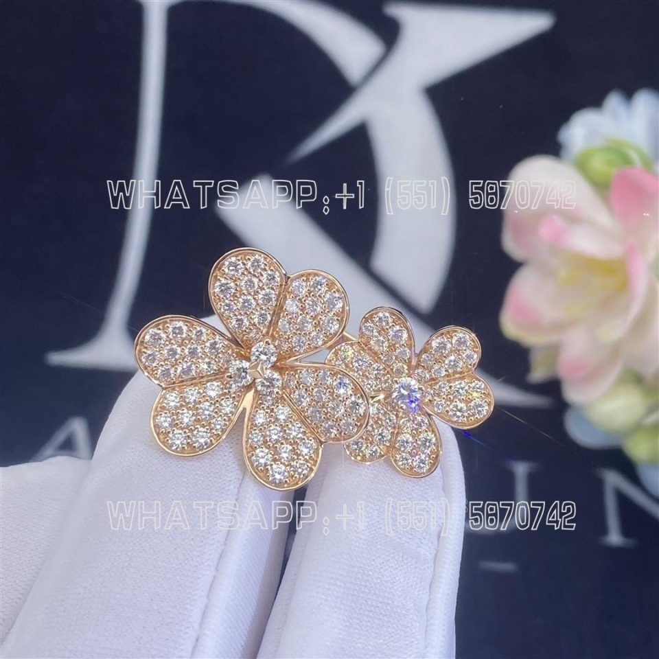 Custom Jewelry Van Cleef & Arpels Frivole Between the Finger™ Ring 18K rose gold, Diamond VCARP7RK00