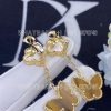 Custom Jewelry Van Cleef & Arpels Lucky Alhambra earrings, 2 motifs 18K yellow gold, Mother-of-pearl, Tiger Eye VCARD79800