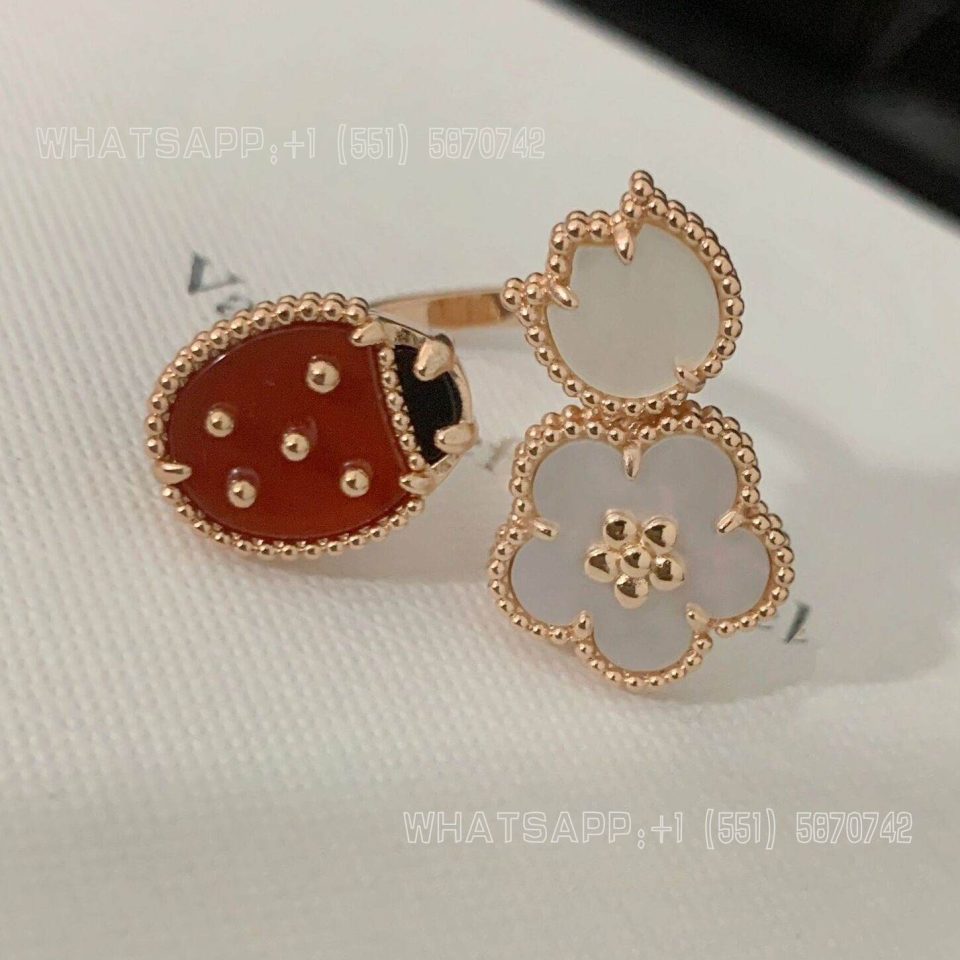 Custom Jewelry Van Cleef & Arpels Lucky Spring Between the Finger ring 18K rose gold VCARP9X300