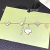 Custom Jewelry Van Cleef & Arpels Magic Alhambra Bracelet 5 Motifs 18K Yellow Gold, Mother-Of-Pearl VCARD78600