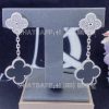 Custom Jewelry Van Cleef & Arpels Magic Alhambra earrings, 2 motifs 18K white gold, Diamond, Onyx VCARP2RA00