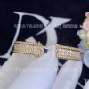 Custom Jewelry Van Cleef & Arpels Perlée diamonds bracelet, Rose gold, 3 rows, Diamond VCARP5E600