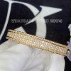 Custom Jewelry Van Cleef & Arpels Perlée diamonds bracelet, Rose gold, 3 rows, Diamond VCARP5E600