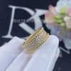 Custom Jewelry Van Cleef & Arpels Perlée diamonds ring, 3 rows 18K yellow gold, Diamond VCARO3Y900