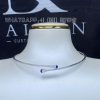 Custom Jewelry Marli Cleo Diamond Slim Slip-On Necklace In White Gold Lapis Lazuli CLEO-N1