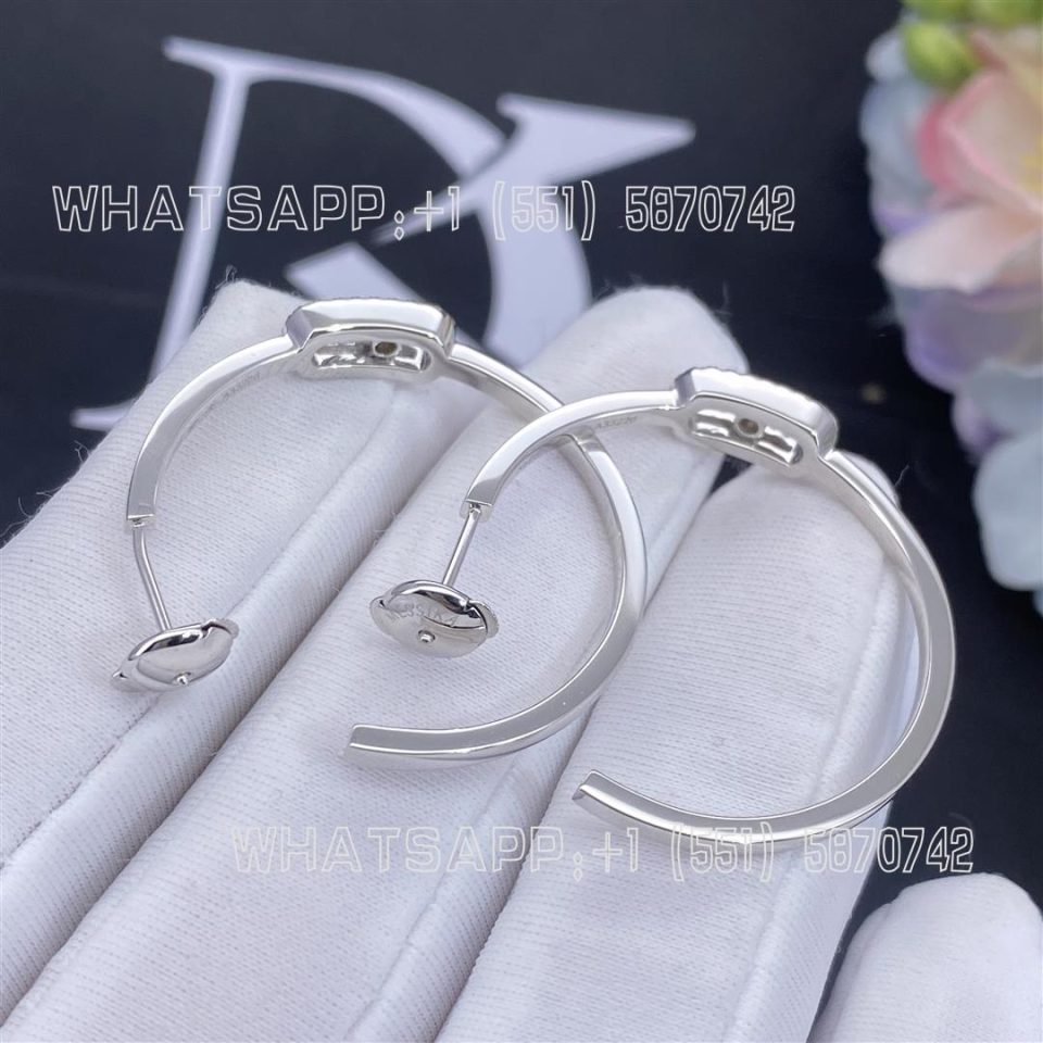 Custom Jewelry Messika Move Uno Small Hoop Earrings White Gold For Her Diamond Earrings 12485-WG