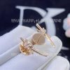 Custom Jewelry Tiffany Knot Earrings in Rose Gold with Diamonds 69526136