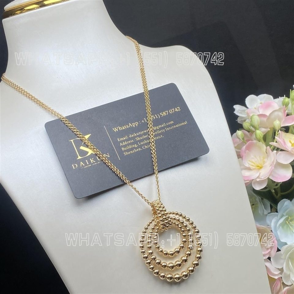 Custom Jewelry Van Cleef & Arpels Perlée couleurs transformable long necklace 18K yellow gold VCARP4DL00
