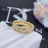 Custom Jewelry Van Cleef & Arpels Perlée diamonds ring, 1 row 18K yellow gold, Diamond VCARP4E100