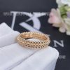 Custom Jewelry Van Cleef & Arpels Perlée pearls of gold ring, 18K rose gold 3 rows