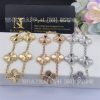 Custom Jewelry Van Cleef & Arpels Vintage Alhambra Bracelet 5 Motifs, Guilloché Rose Gold