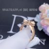 Custom Jewelry Van Cleef & Arpels Vintage Alhambra ring Guilloché 18K rose gold ring