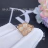 Custom Jewelry Van Cleef & Arpels Vintage Alhambra ring Guilloché 18K rose gold ring