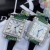 Custom Watches Charles Oudin Pansy Retro Green Straps with Pearls Watch Medium – 24mm