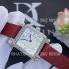 Custom Watches Charles Oudin Pansy Retro Maroon Straps with Pearls Watch Medium Arabic Style – 24mm