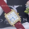Custom Watches Charles Oudin Pansy Retro Maroon Straps Yellow Watch Roman Style – 24mm