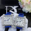 Custom Watches Charles Oudin Pansy Retro Royal Blue Straps with Pearls Watch Medium Arabic Style – 24mm