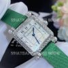 Custom Watches Charles Oudin Pansy Retro Green Straps with Pearls Watch Medium Arabic Style – 24mm