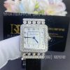 Charles Oudin Pansy Retro 24mm Black Satin Silk strap and Diamond Watch Arabic Style