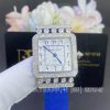 Charles Oudin Pansy Retro 24mm Blue Satin Silk strap and Diamond Watch Arabic Style