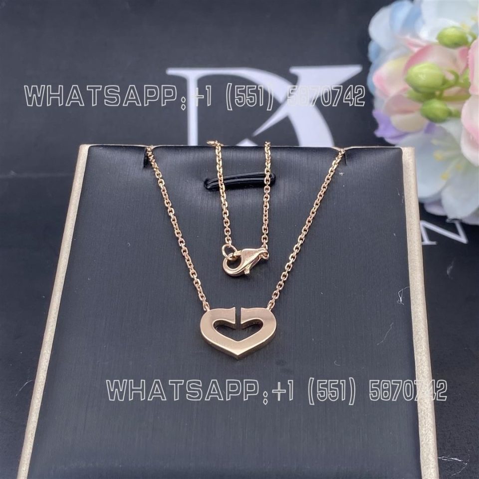 Custom Jewelry Cartier Heart Necklace 18k Rose Gold