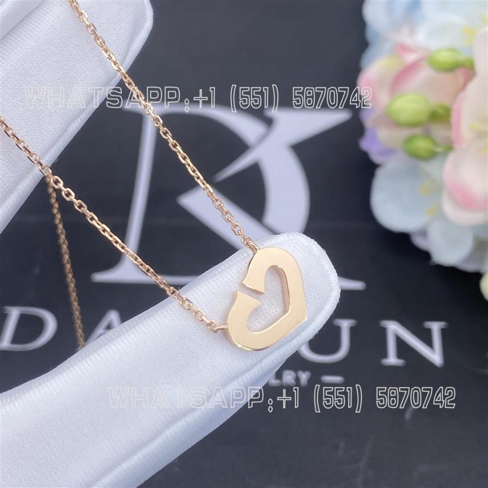 Custom Jewelry Cartier Heart Necklace 18k Rose Gold