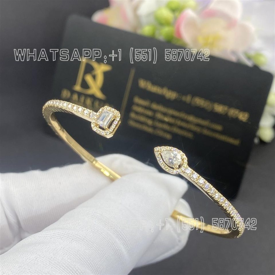 Custom Jewelry Messika My Twin Skinny 0.15ct x2 Yellow Gold For Her Diamond Bracelet 06161-YG