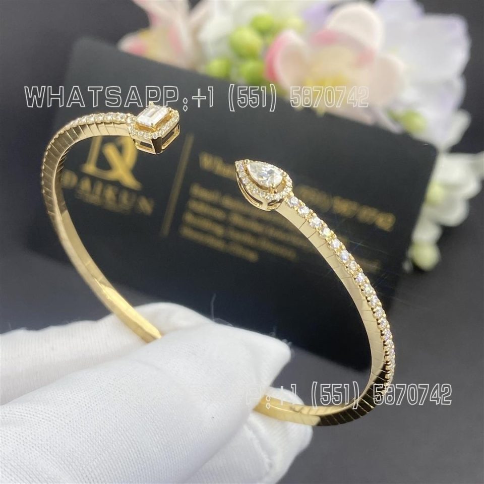 Custom Jewelry Messika My Twin Skinny 0.15ct x2 Yellow Gold For Her Diamond Bracelet 06161-YG