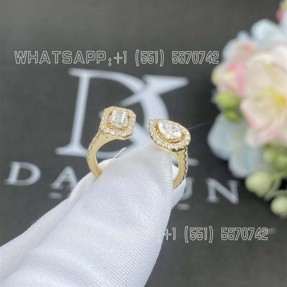 Custom Jewelry Messika My Twin Toi & Moi 0.15ct x2 Yellow Gold For Her Diamond Ring 06471-YG