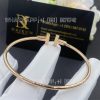 Custom Jewelry Tiffany T Wire Bracelet in 18k Rose Gold with Diamonds and Mother-of-pearl 64028618